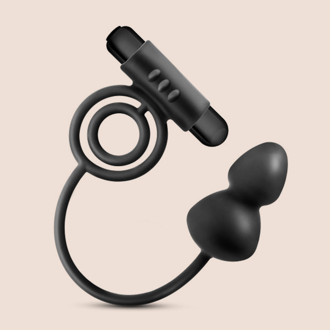 Anal Adventures Anal Balls | silicone with vibrating c-ring