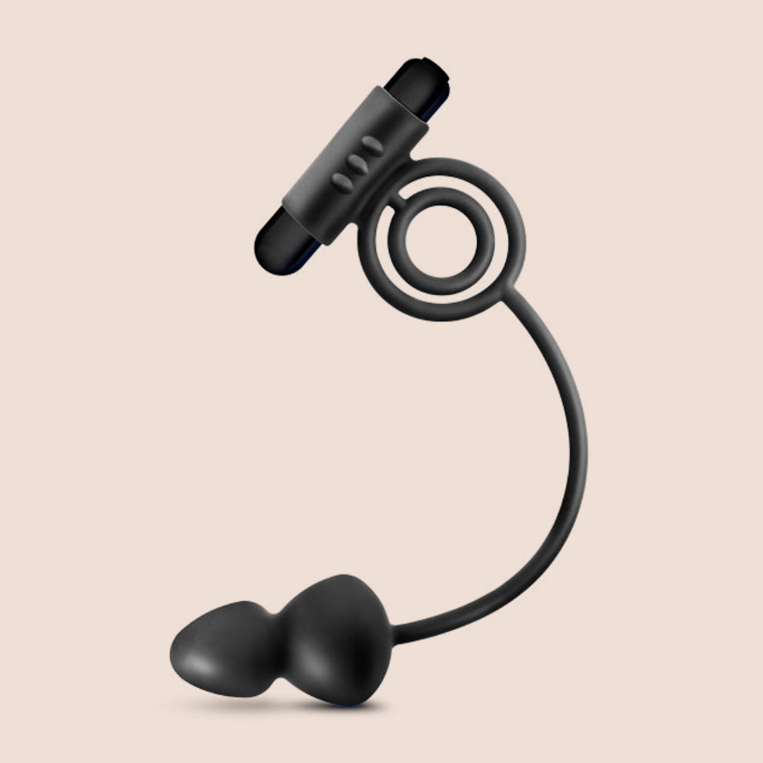 Anal Adventures Anal Balls | silicone with vibrating c-ring