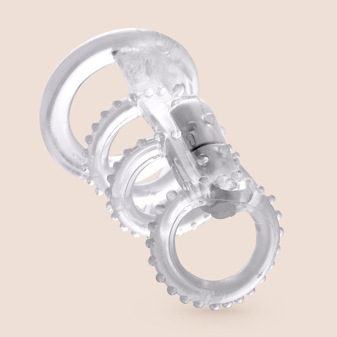 Fantasy X-tensions Vibrating C—ck Cage | super-stretchy textured rings