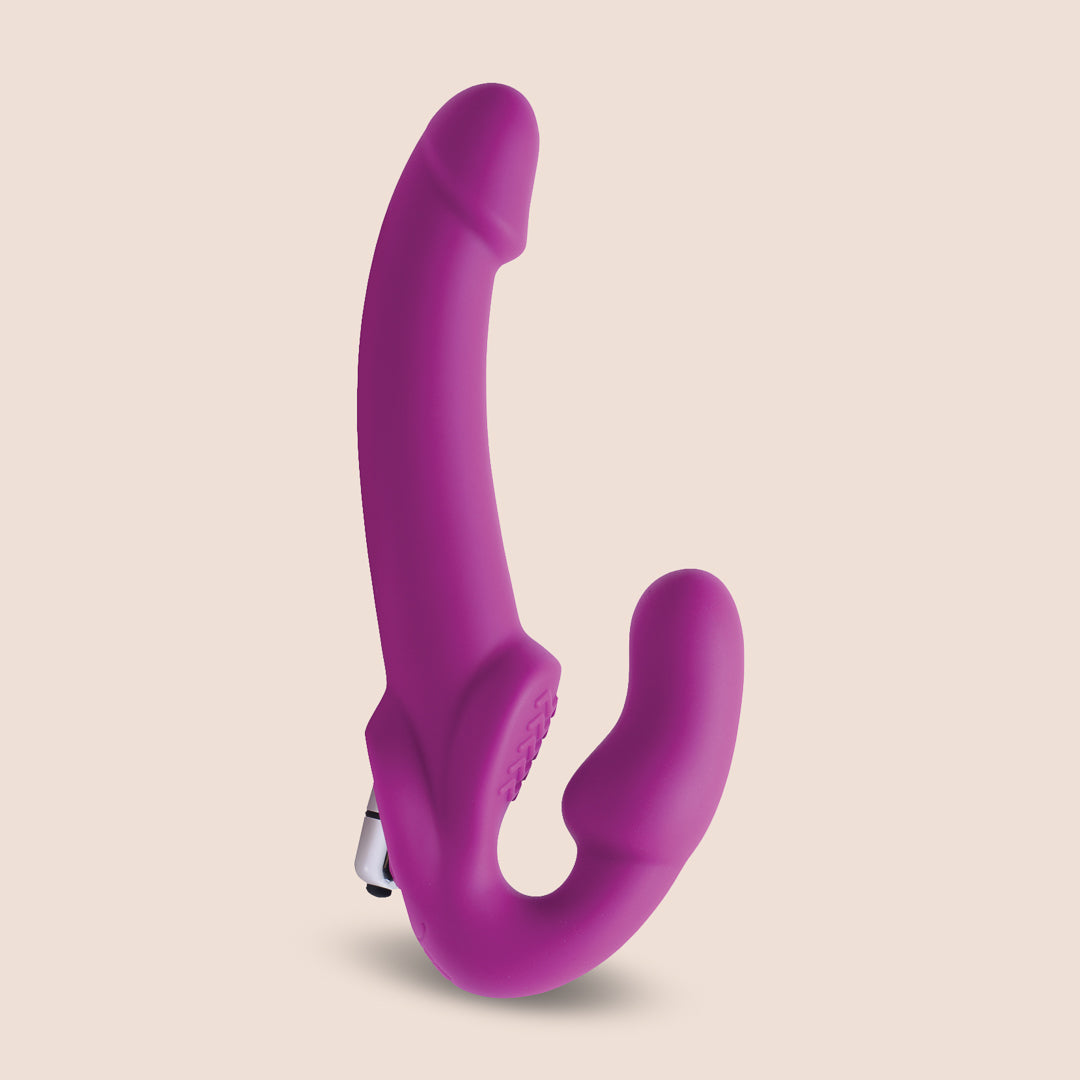 Strap U | vibrating strapless silicone strap-on dildo – simplipleasures.com