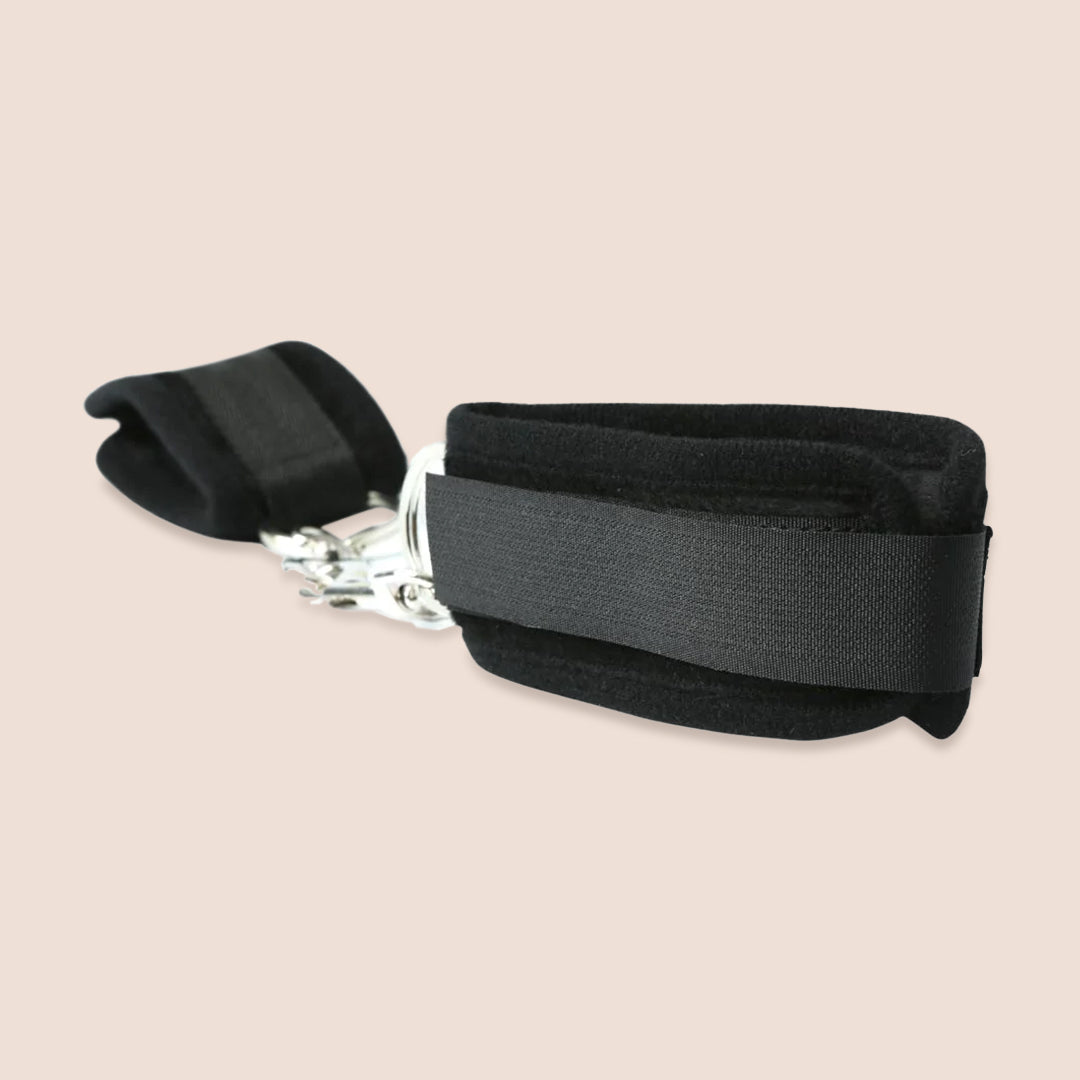 Sex & Mischief Black Beginner's Handcuffs | adjustable hook & loop closure