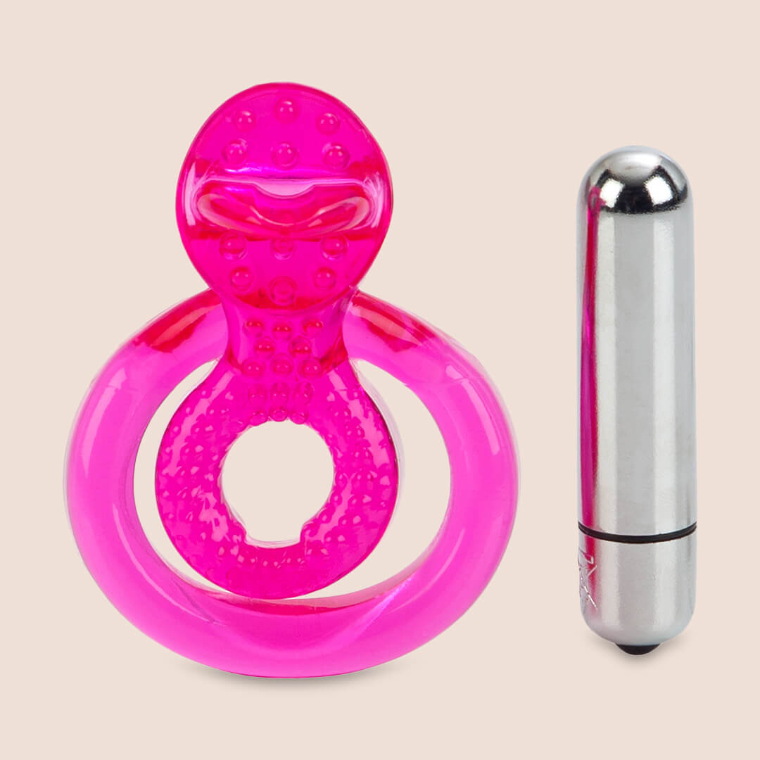 CalExotics Dual Clit Flicker™ | vibrating penis & ball rings