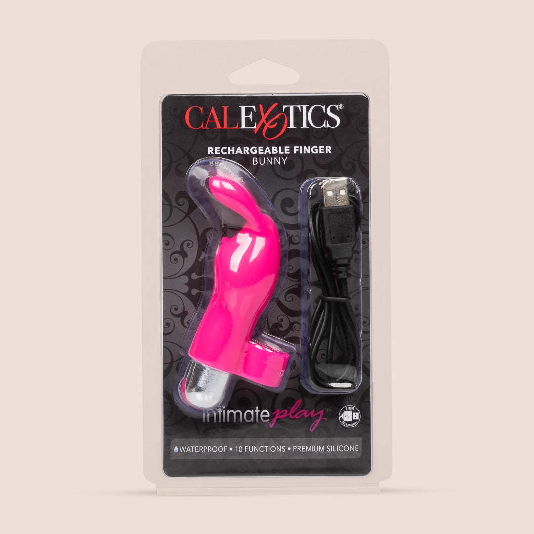 CalExotics Intimate Play™ Rechargeable Finger Bunny | silicone finger vibe