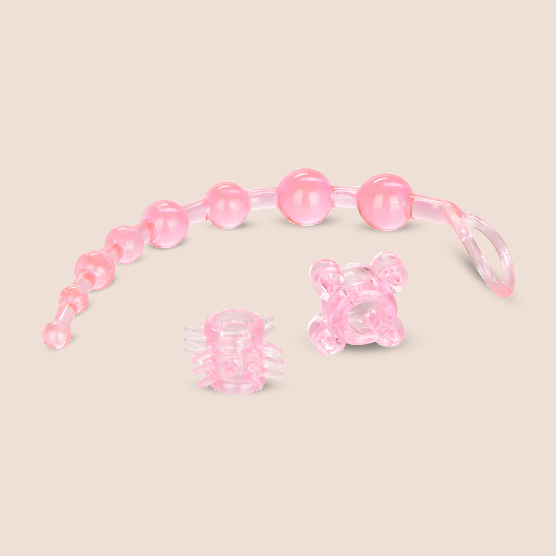 CalExotics Starter Lover's Kit™ | c-rings, butt beads, classic bullet & sleeve
