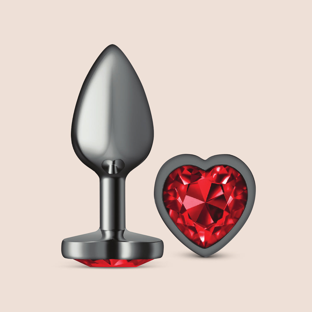 Cheeky Charms Gunmetal Heart Plug | lightweight metal booty jewelry