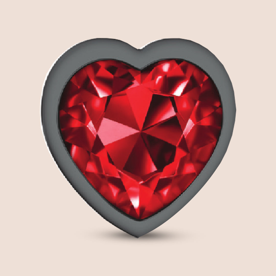 Cheeky Charms Gunmetal Heart Plug | lightweight metal booty jewelry