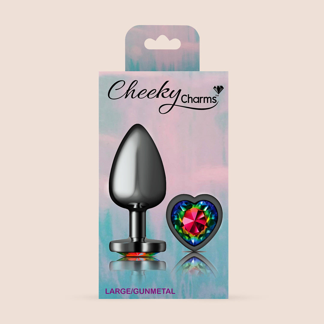 Cheeky Charms Gunmetal Heart Plug | lightweight metal booty jewelry