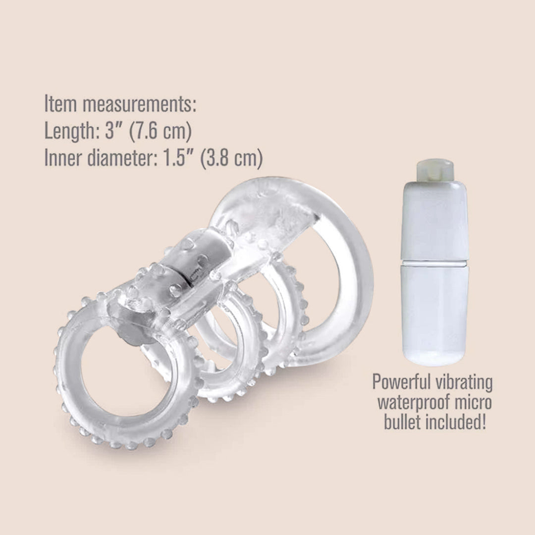 Fantasy X-tensions Vibrating C—ck Cage | super-stretchy textured rings