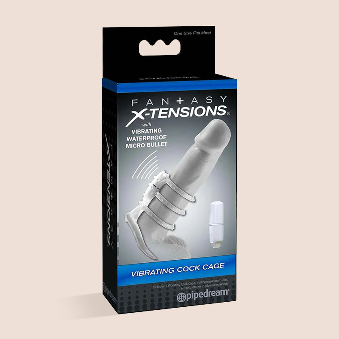 Fantasy X-tensions Vibrating C—ck Cage | super-stretchy textured rings
