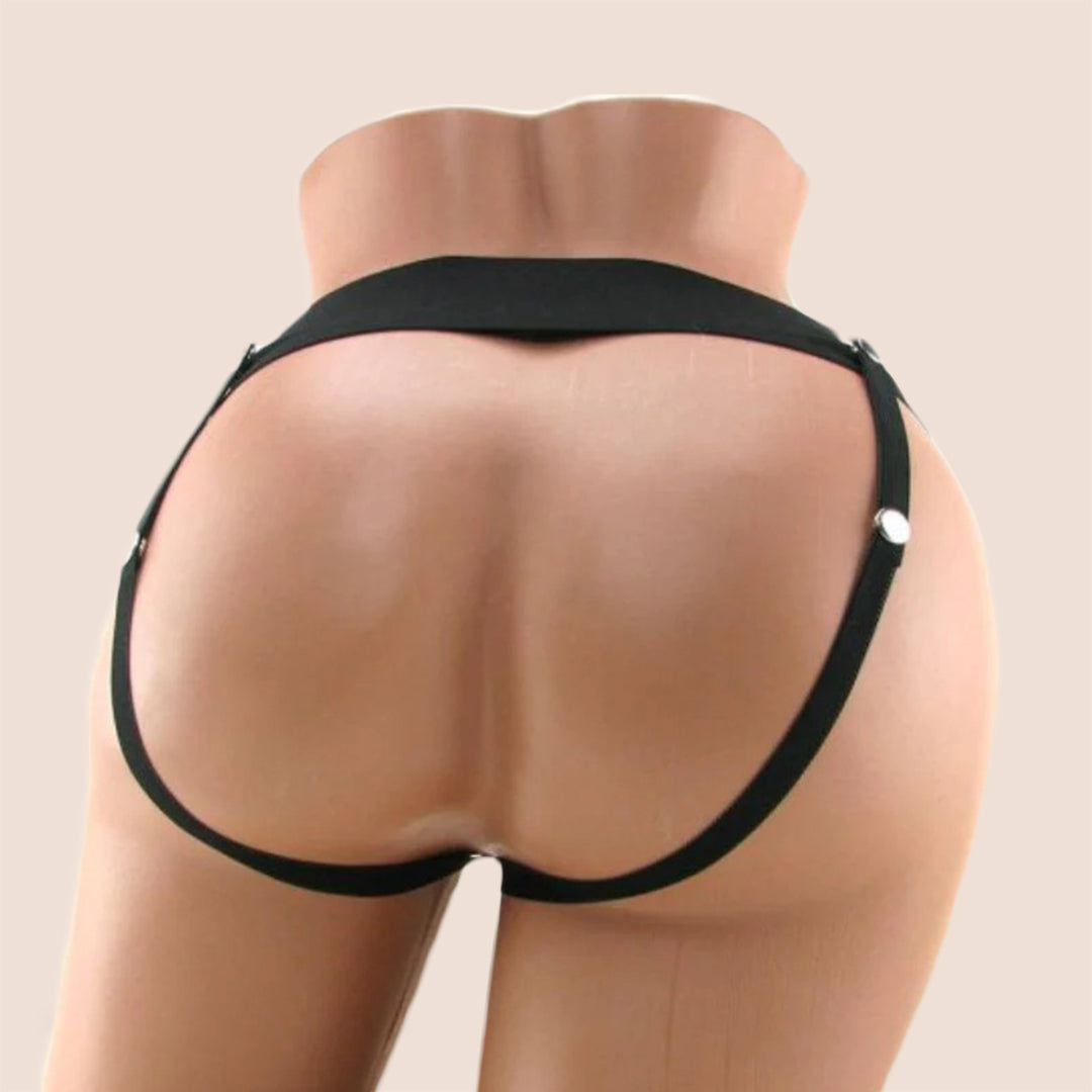 Fetish Fantasy For Him Or Her Vibrating Hollow Strap-on | comfortable elastic harness