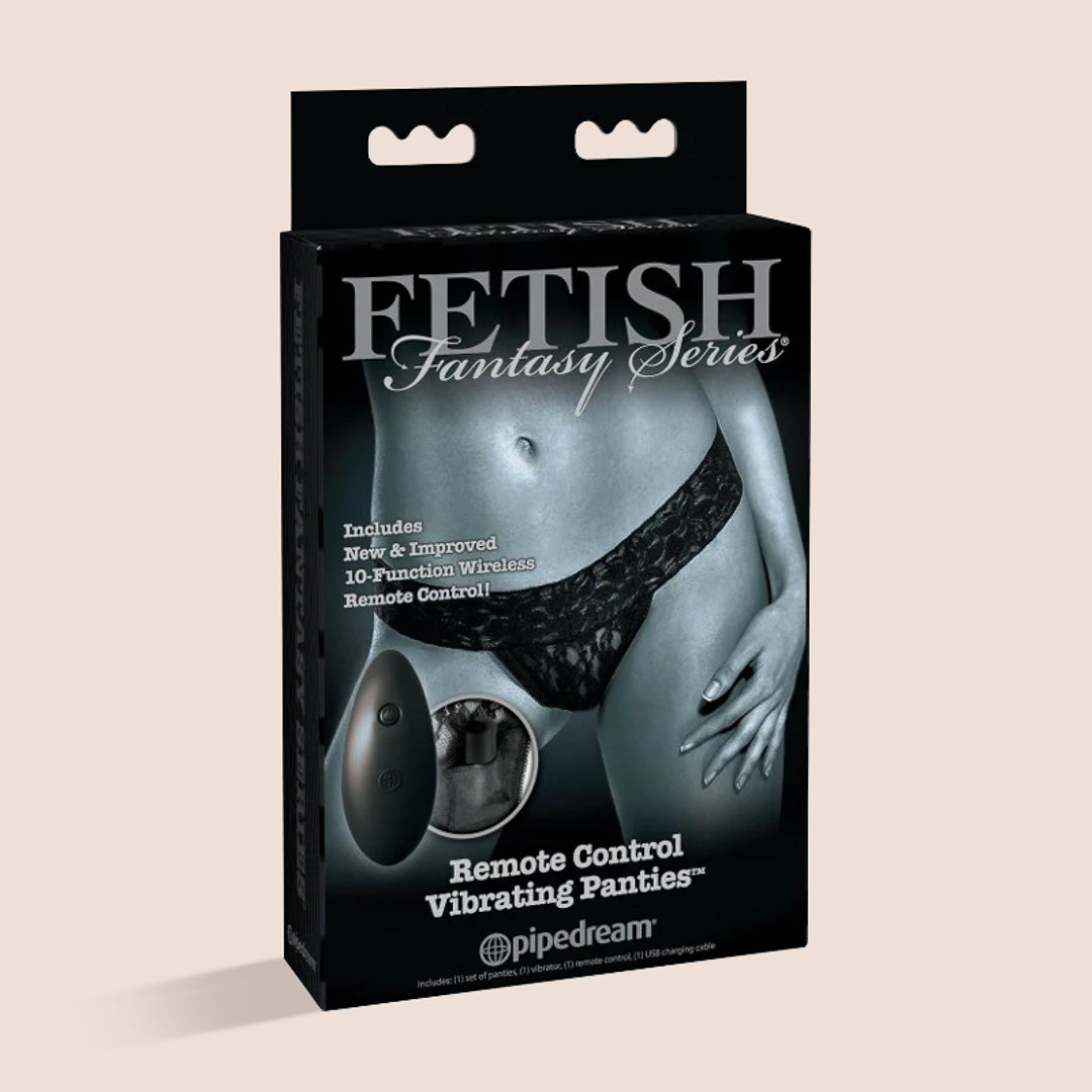 Fetish Fantasy Remote Control Vibrating Panties Regular Size | low-rise thong - waist sizes 24" - 34"
