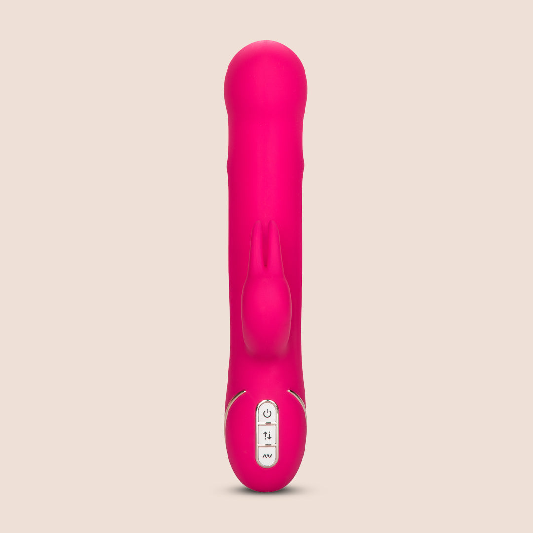 Jack Rabbit® Signature Silicone Beaded Rabbit | vibrations & rolling beads run along the shaft