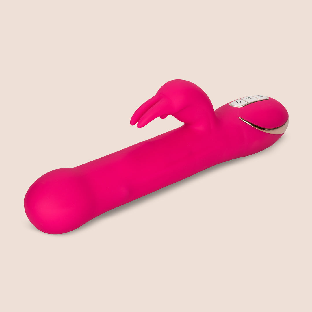 Jack Rabbit® Signature Silicone Beaded Rabbit | vibrations & rolling beads run along the shaft