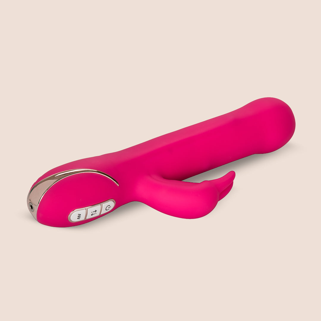 Jack Rabbit® Signature Silicone Beaded Rabbit | vibrations & rolling beads run along the shaft
