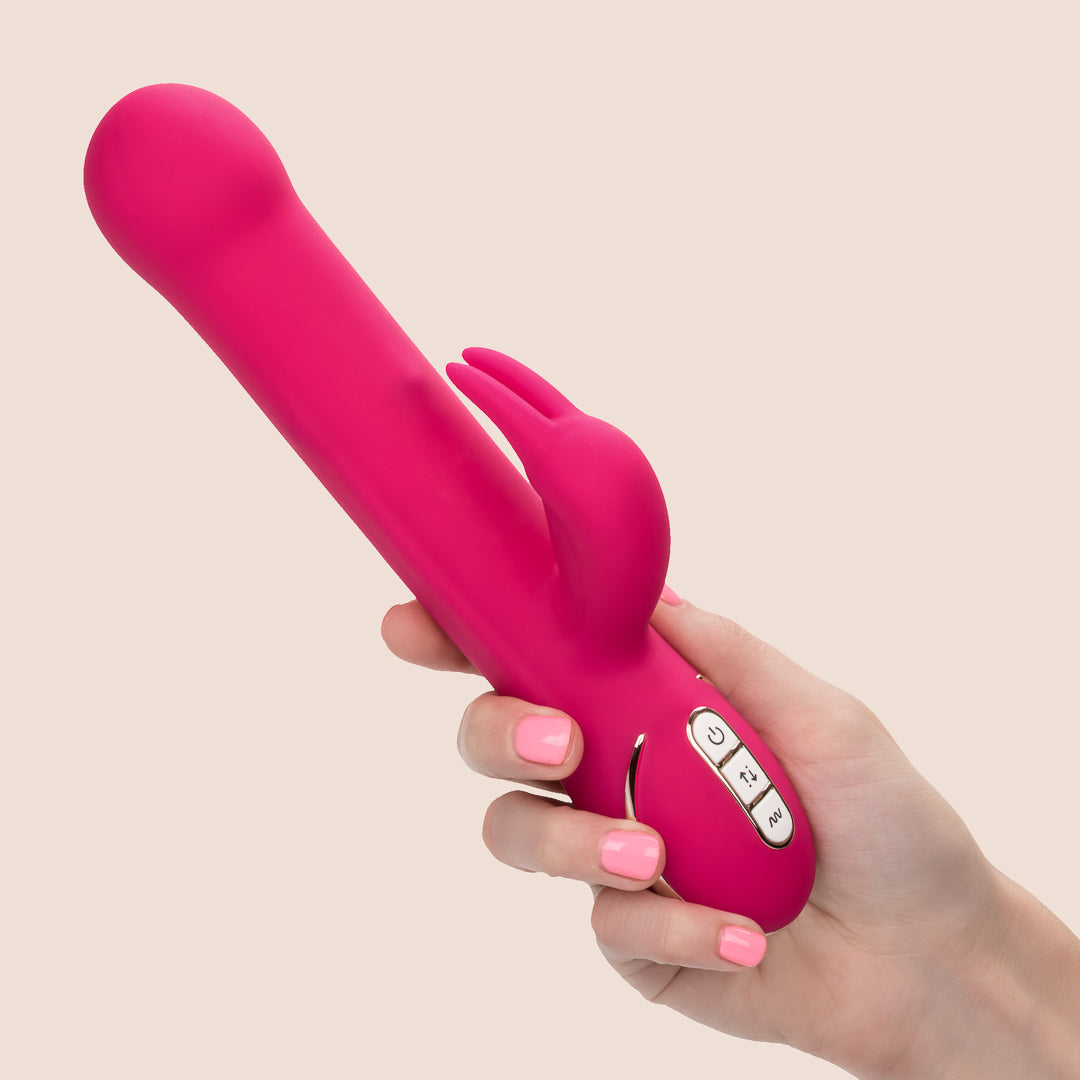Jack Rabbit® Signature Silicone Beaded Rabbit | vibrations & rolling beads run along the shaft