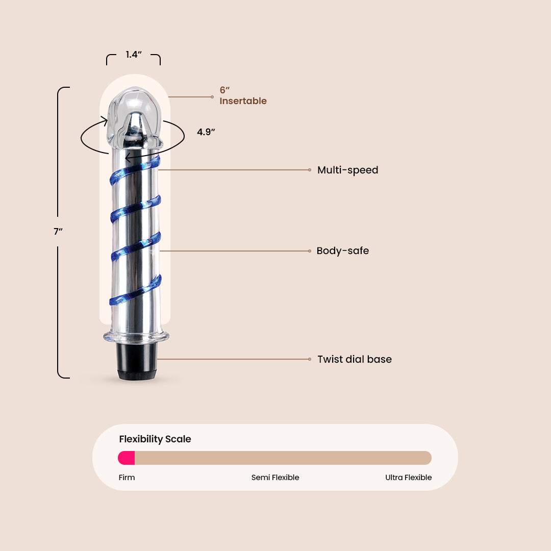Icicles No. 20 | vibrating glass dildo