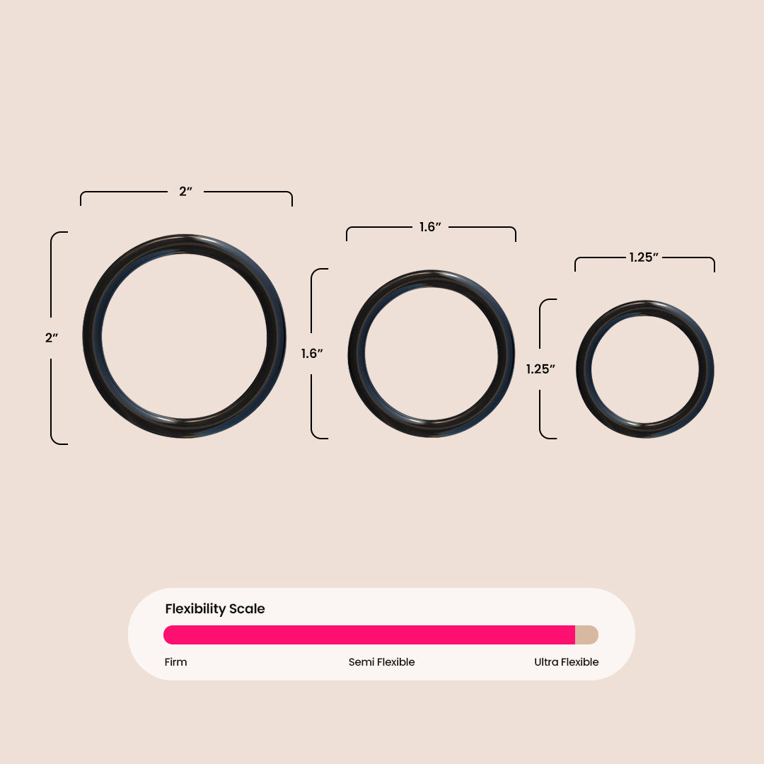 Fantasy C-Ringz Silicone 3-Ring Stamina Set | penis rings