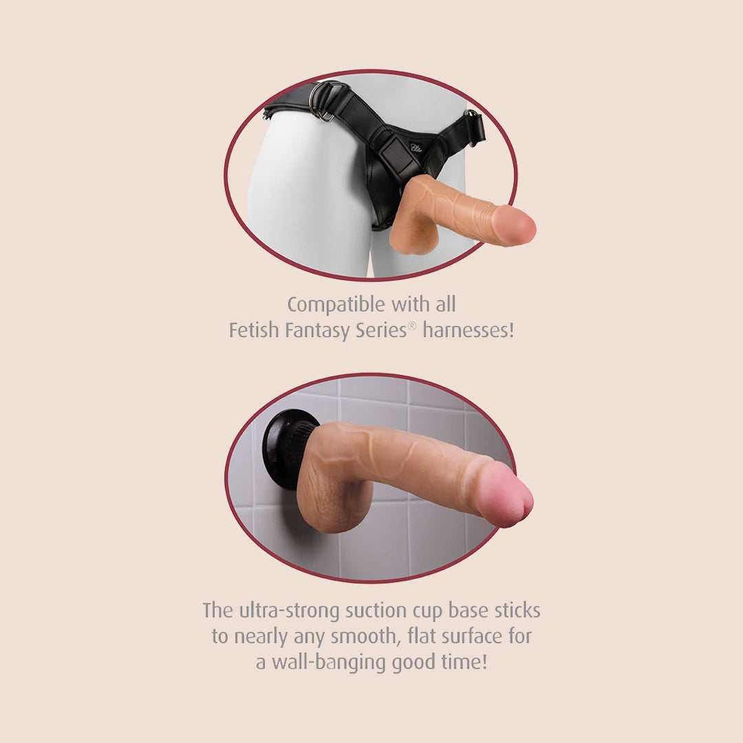 Real Feel Deluxe No. 3 | 7" vibrating dildo with suction cup base