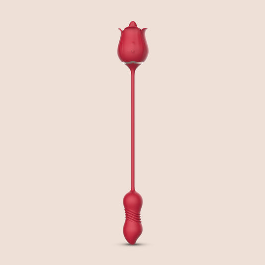 The Rose Pro 7 Tongue Licking G-Spot Vibrator | tongue and g-spot stimulation and vibration
