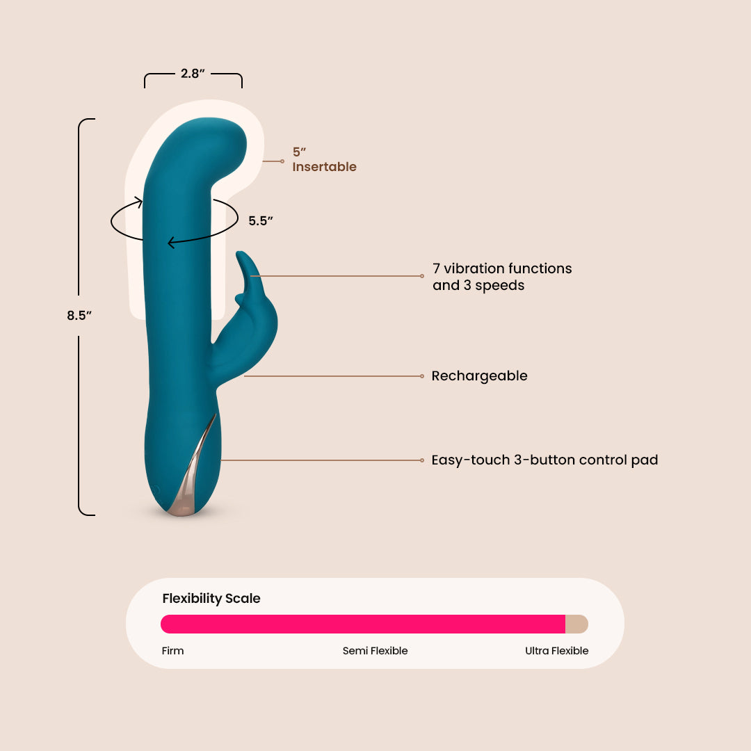 Jack Rabbit® Signature Silicone Rocking G Rabbit | silcone g-spot & clitoral vibe