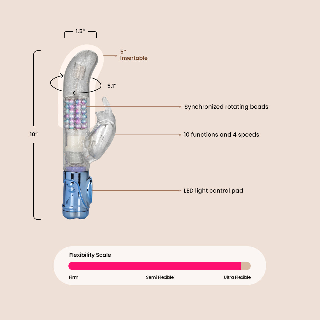 Naughty Bits™ Party in my Pants™ Jack Rabbit® | rotating, vibrating & gyrating