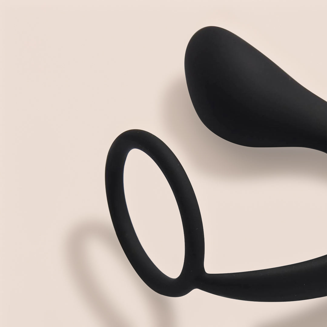 SIMPLI Prostate Plug with Penis Ring 01 | massager with c-ring