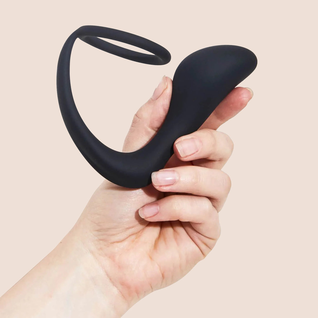 SIMPLI Prostate Plug with Penis Ring 01 | massager with c-ring