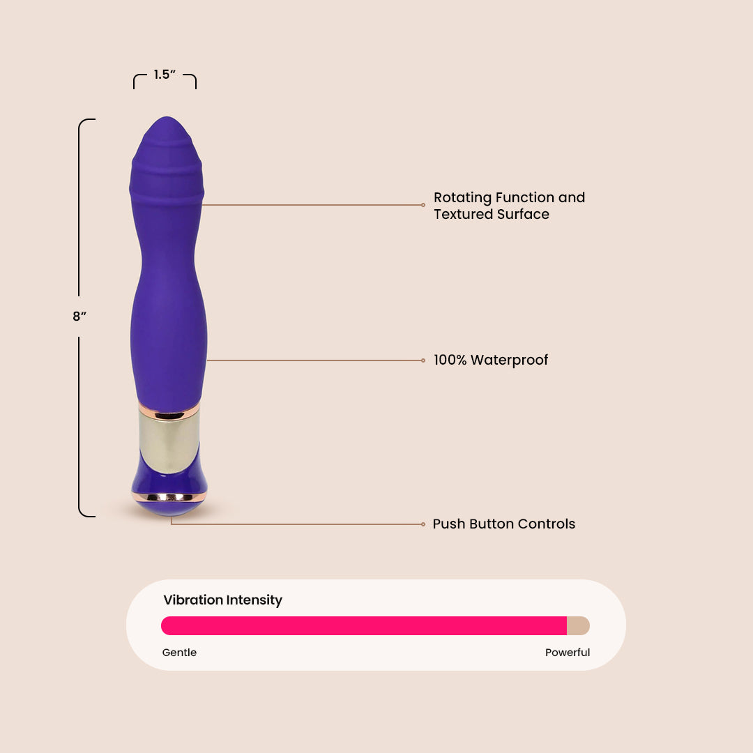 SIMPLI Wavy Vibrating Dildo 02 | rotating head