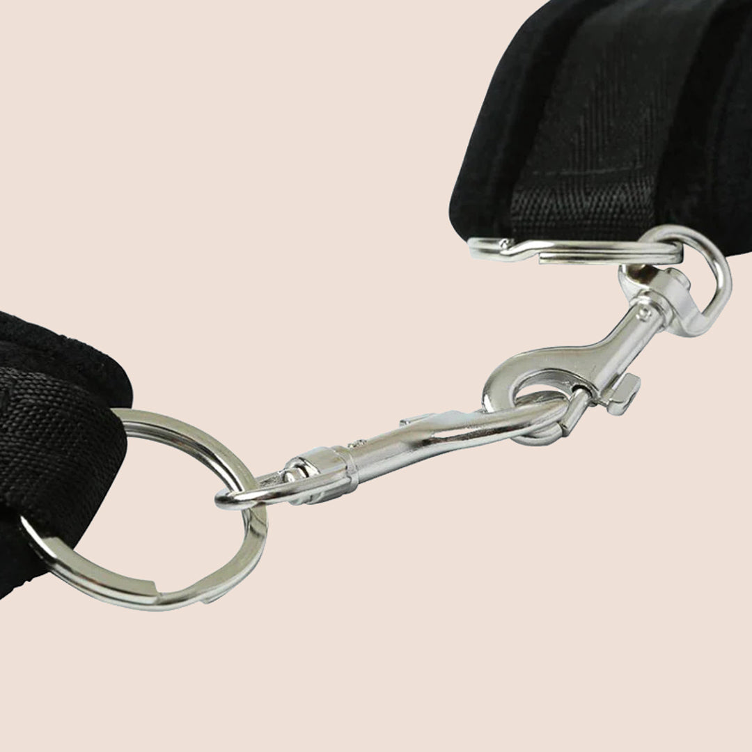 Sex & Mischief Black Beginner's Handcuffs | adjustable hook & loop closure