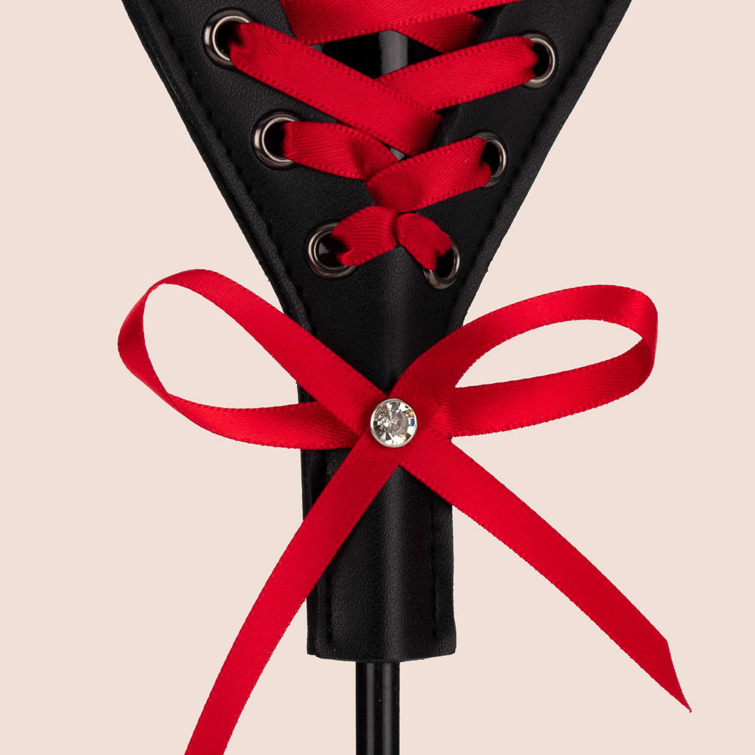 Sex & Mischief Heart Beat Crop | one smooth side, one laced side