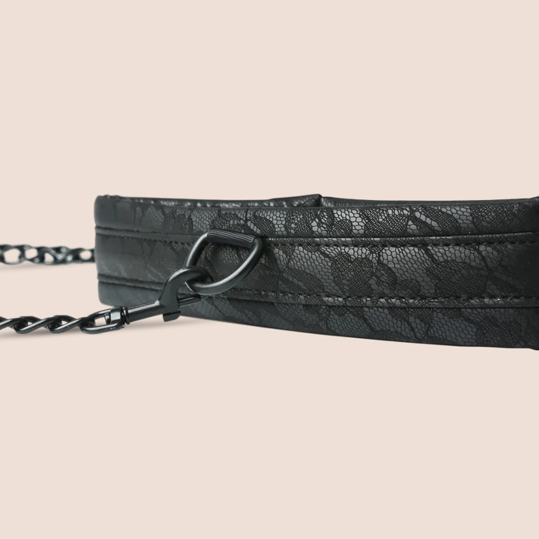 Sincerely, Sportsheets Lace Collar and Leash | soft lace & linked leash