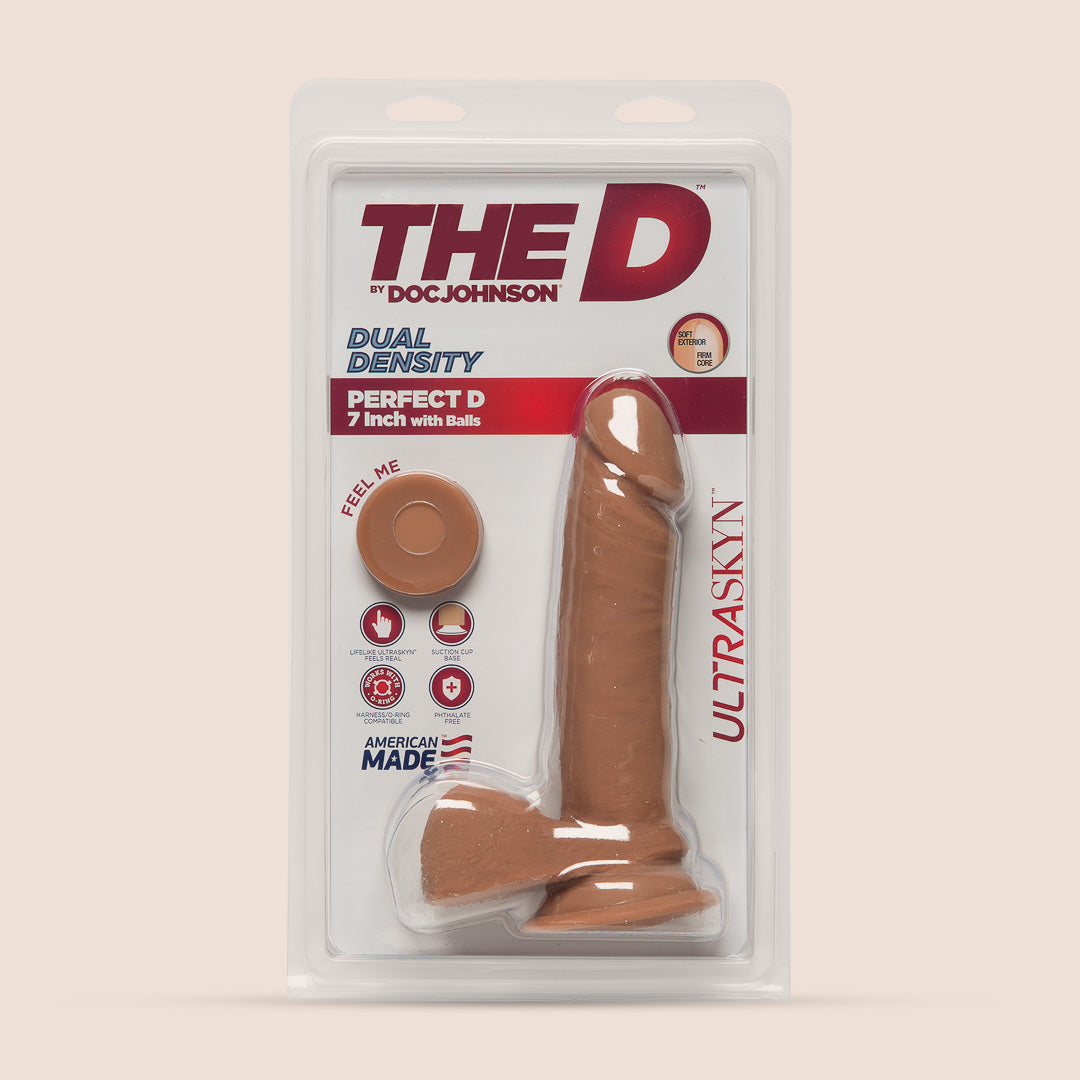 The D™ Perfect D - 7 Inch with Balls - ULTRASKYN | dual density ultra realistic dildo
