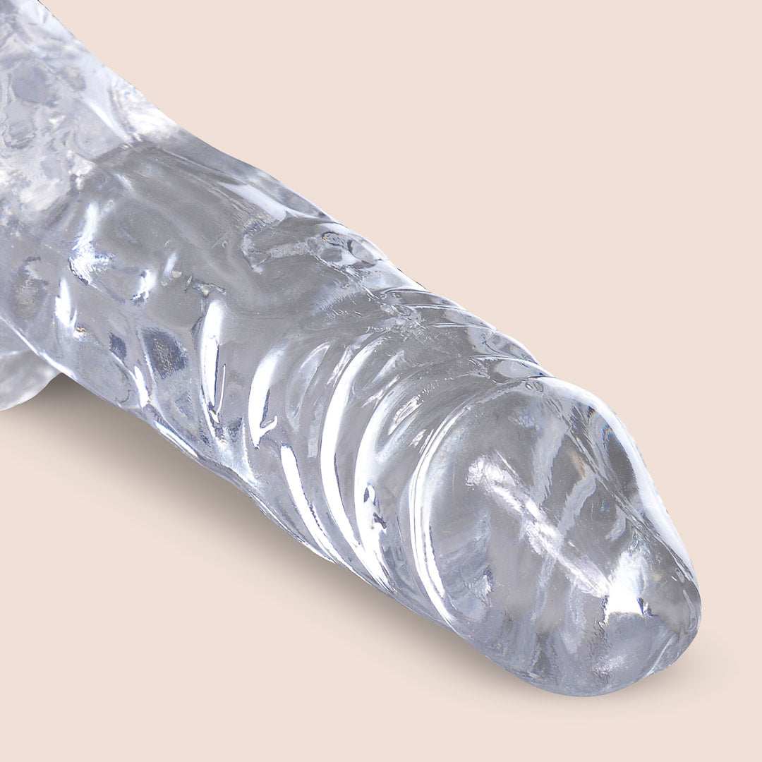 King C_ck Clear 4 Inch Didlo | with balls