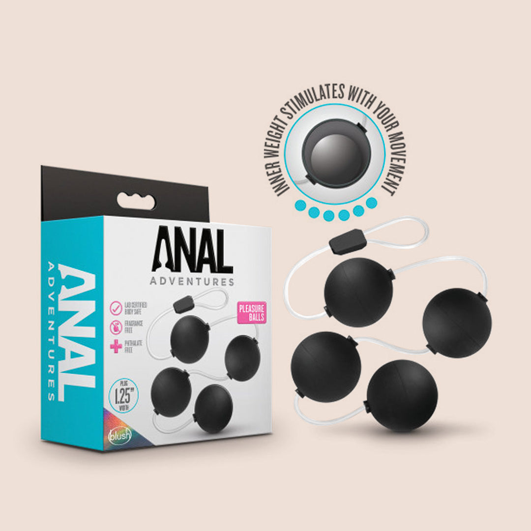 Anal Adventures Pleasure Balls | silicone anal balls