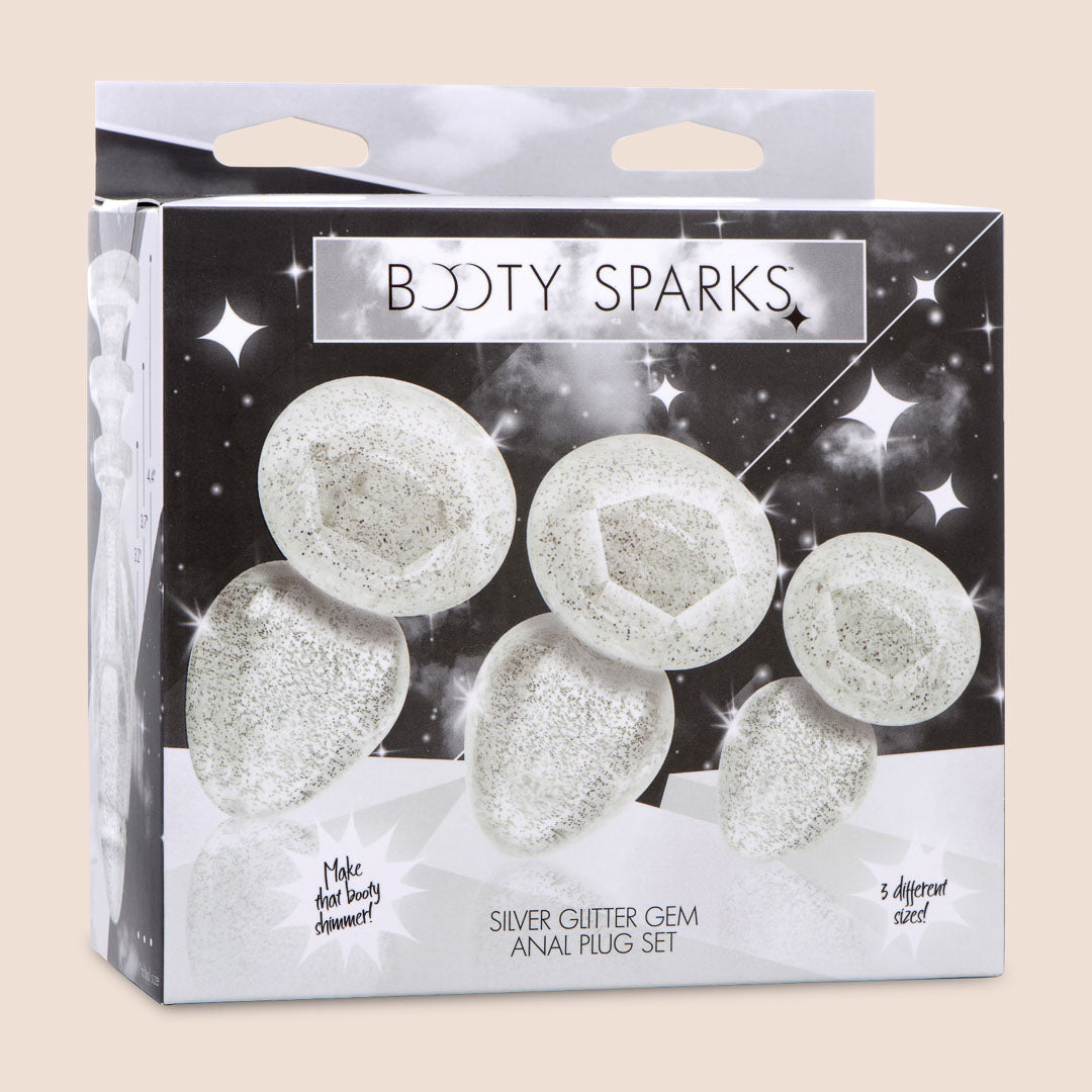 Glitter Gem Anal Plug Set | 3 piece butt plugs