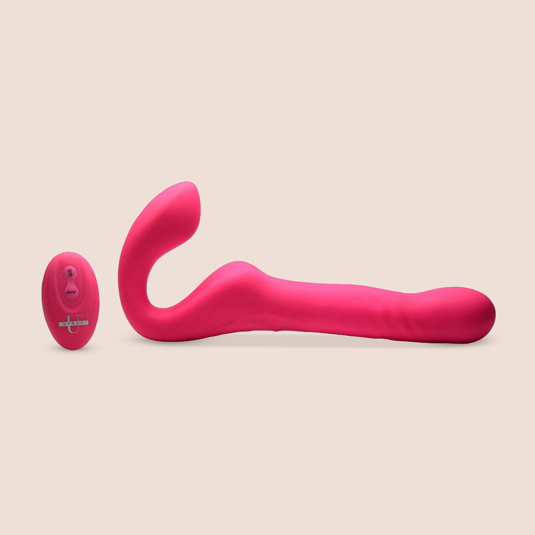 Mighty-Thrust Strapless Strap-on With Remote |  thrusting and vibrating