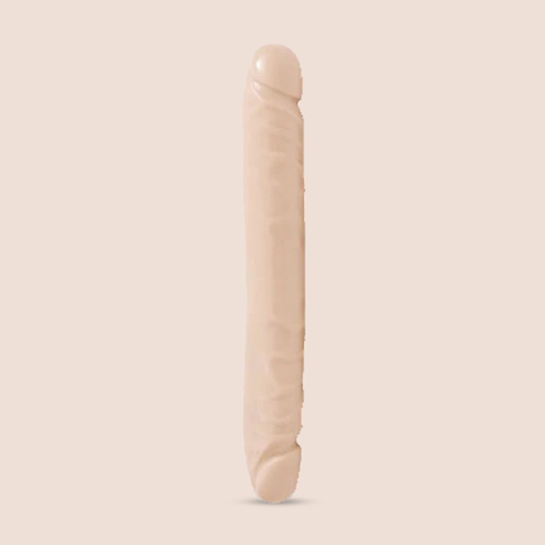 Jr. Veined Double Header | 12" double dildo with realistic heads