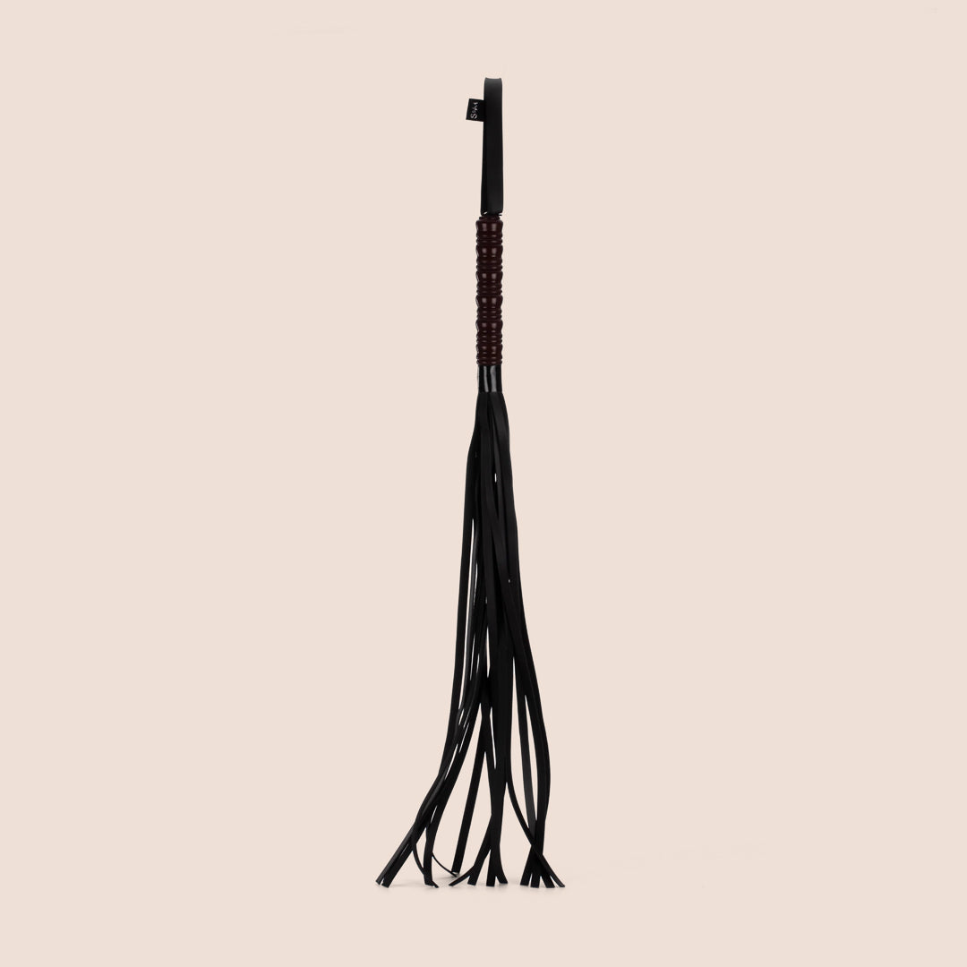 Sex & Mischief Mahogany Flogger | wooden handle