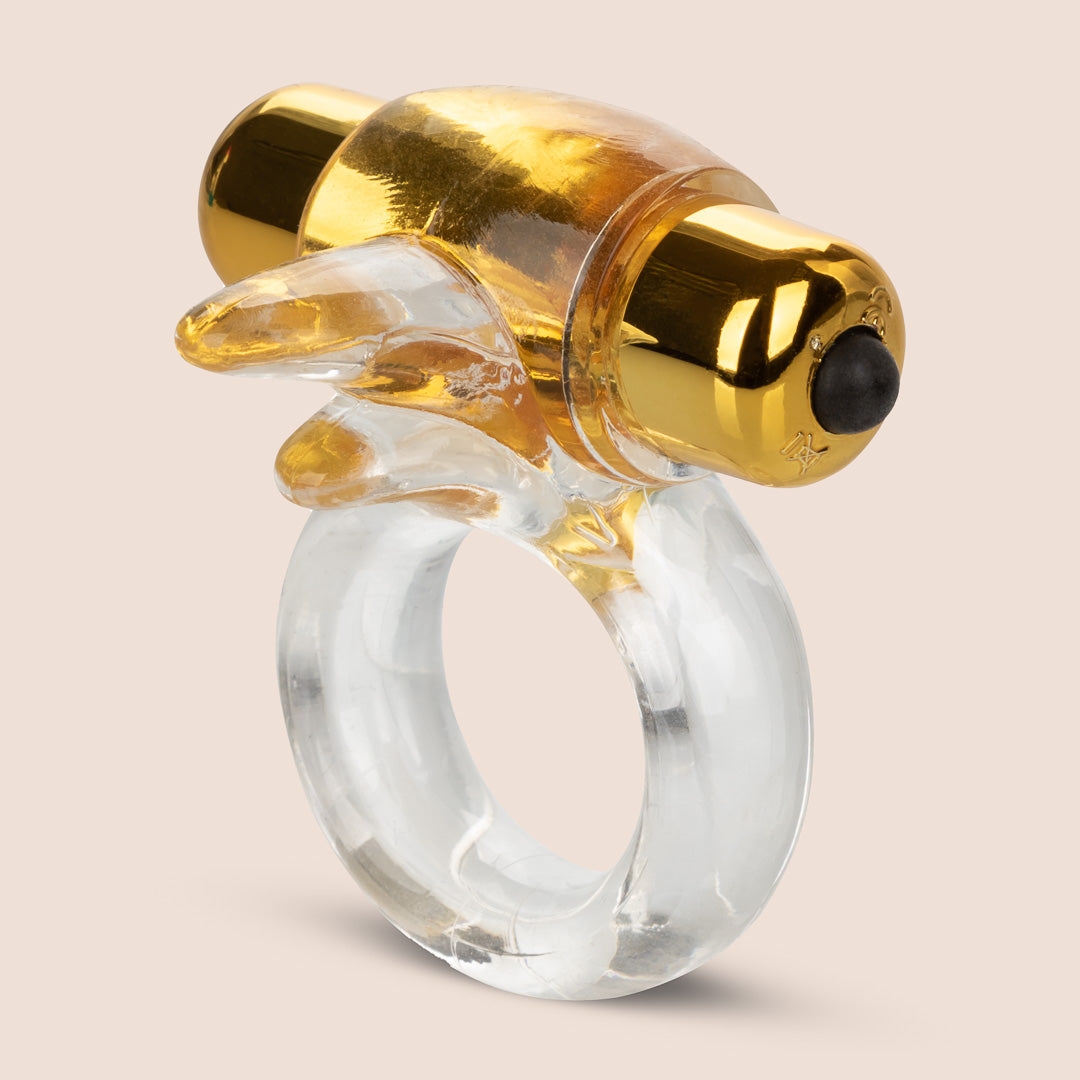 CalExotics Pure Gold Double Trouble Enhancer™ | vibrating penis ring