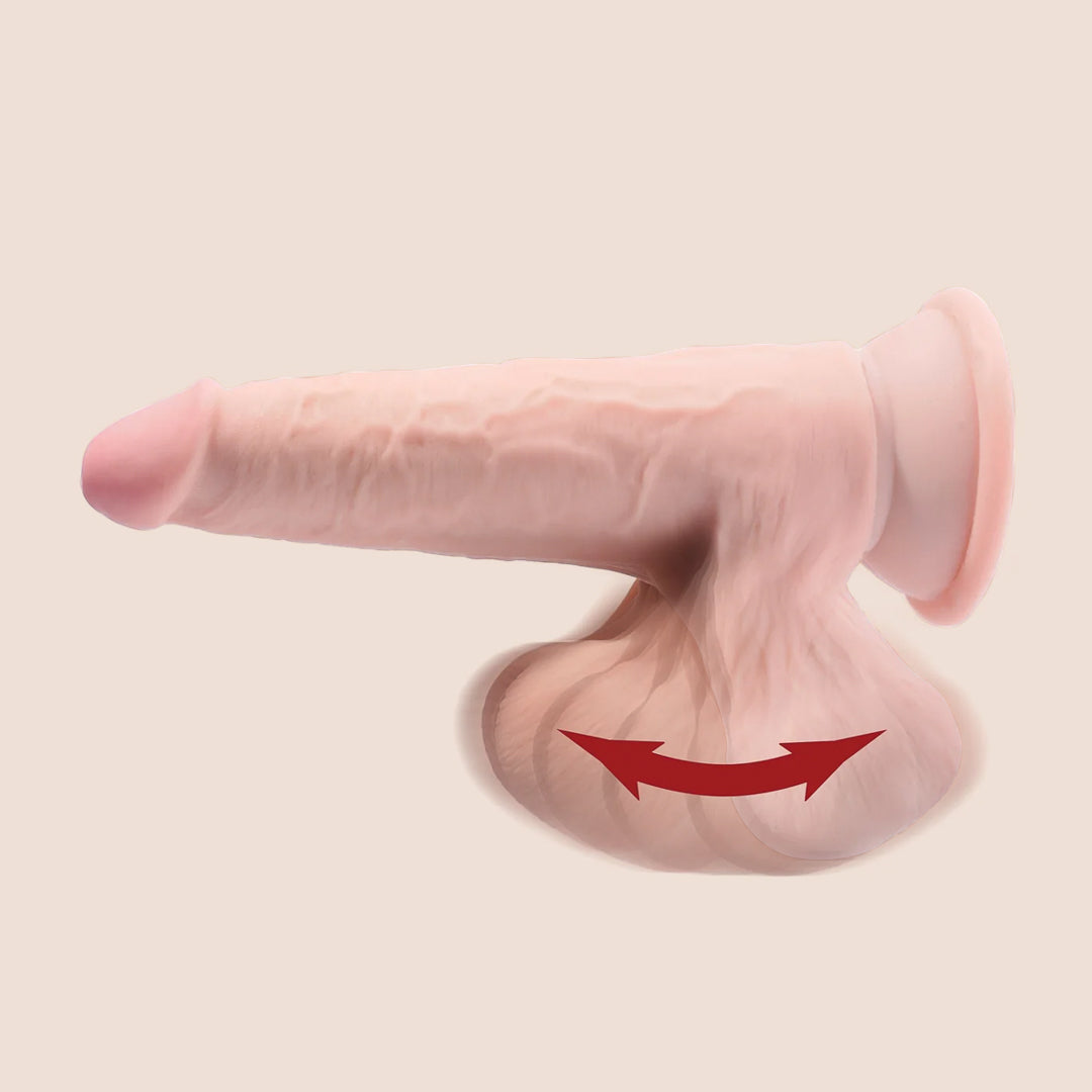 King C_ck Plus Triple Density C_ck | 9" realistic dildo with swinging balls