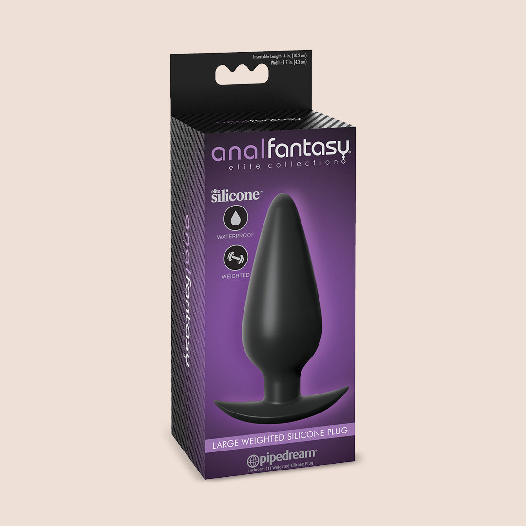 Anal Fantasy Large Weighted Silicone Plug | tapered tip