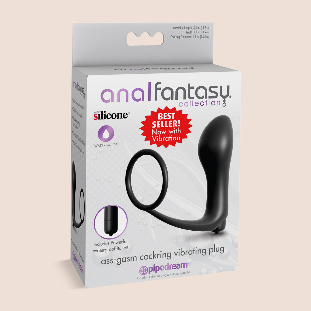 Anal Fantasy Ass-Gasm C–ckring Vibrating Plug | vibrating prostate massager with c-ring