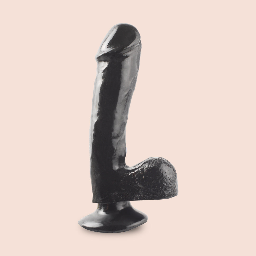 Basix 7.5" Dong with Suction Cup | flexible and firm dildo