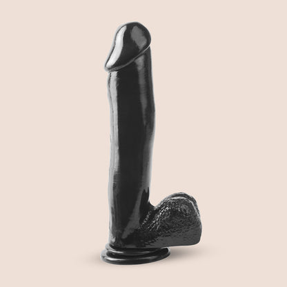 Basix 12" Dong with Suction Cup | flexible and firm dildo