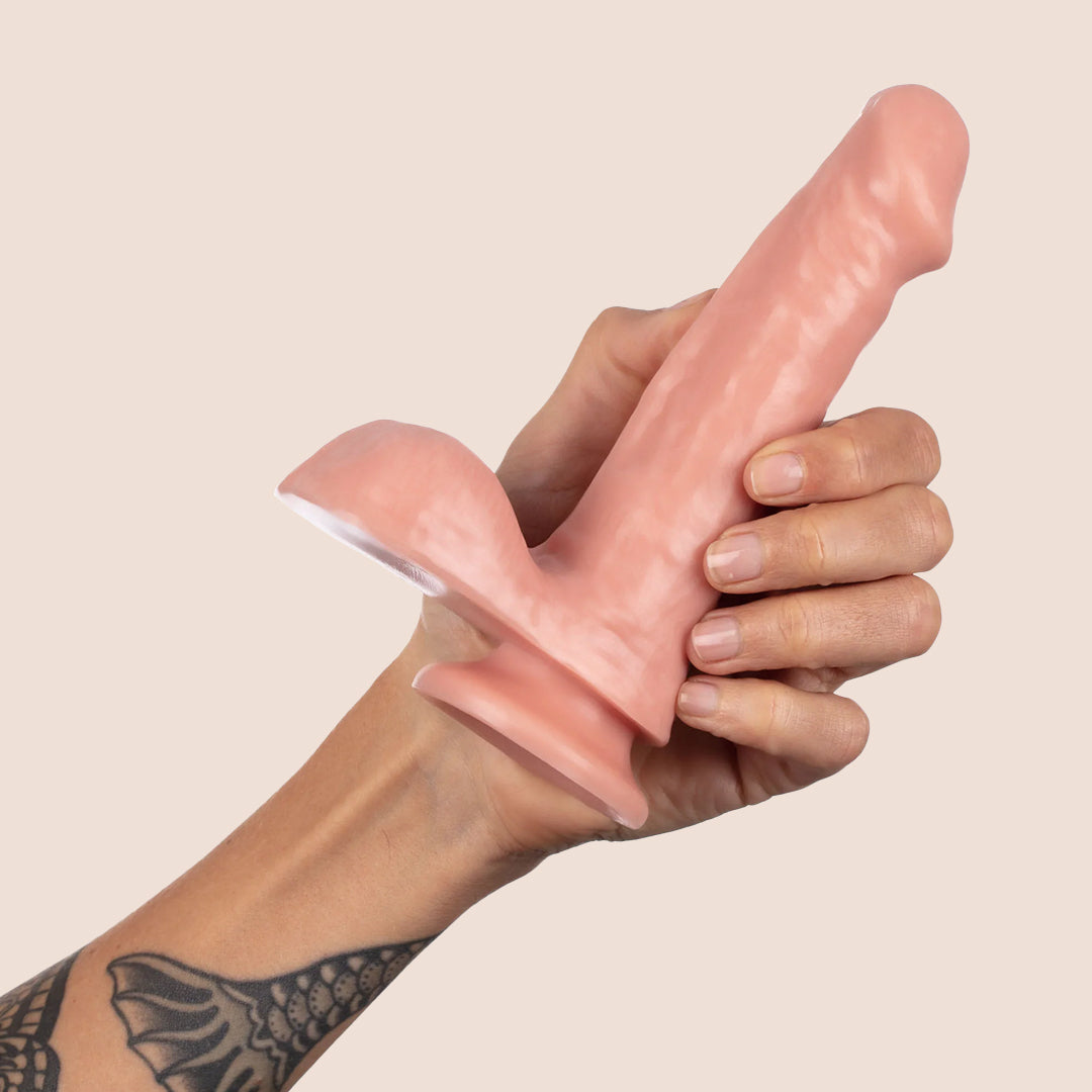Basix 6" Dong with Suction Cup | flexible and firm dildo