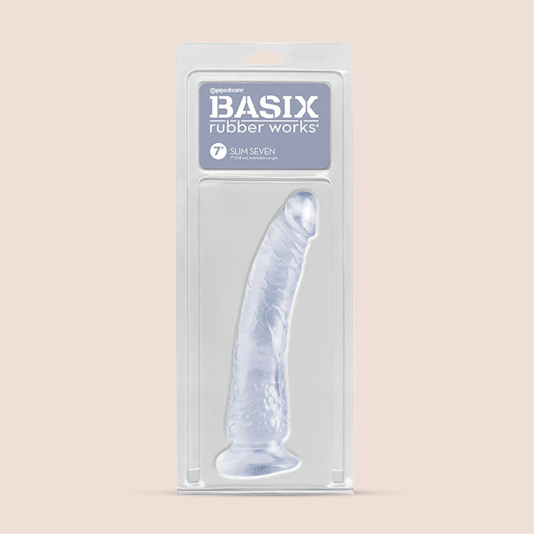 Basix Slim 7" | flexible and firm dildo