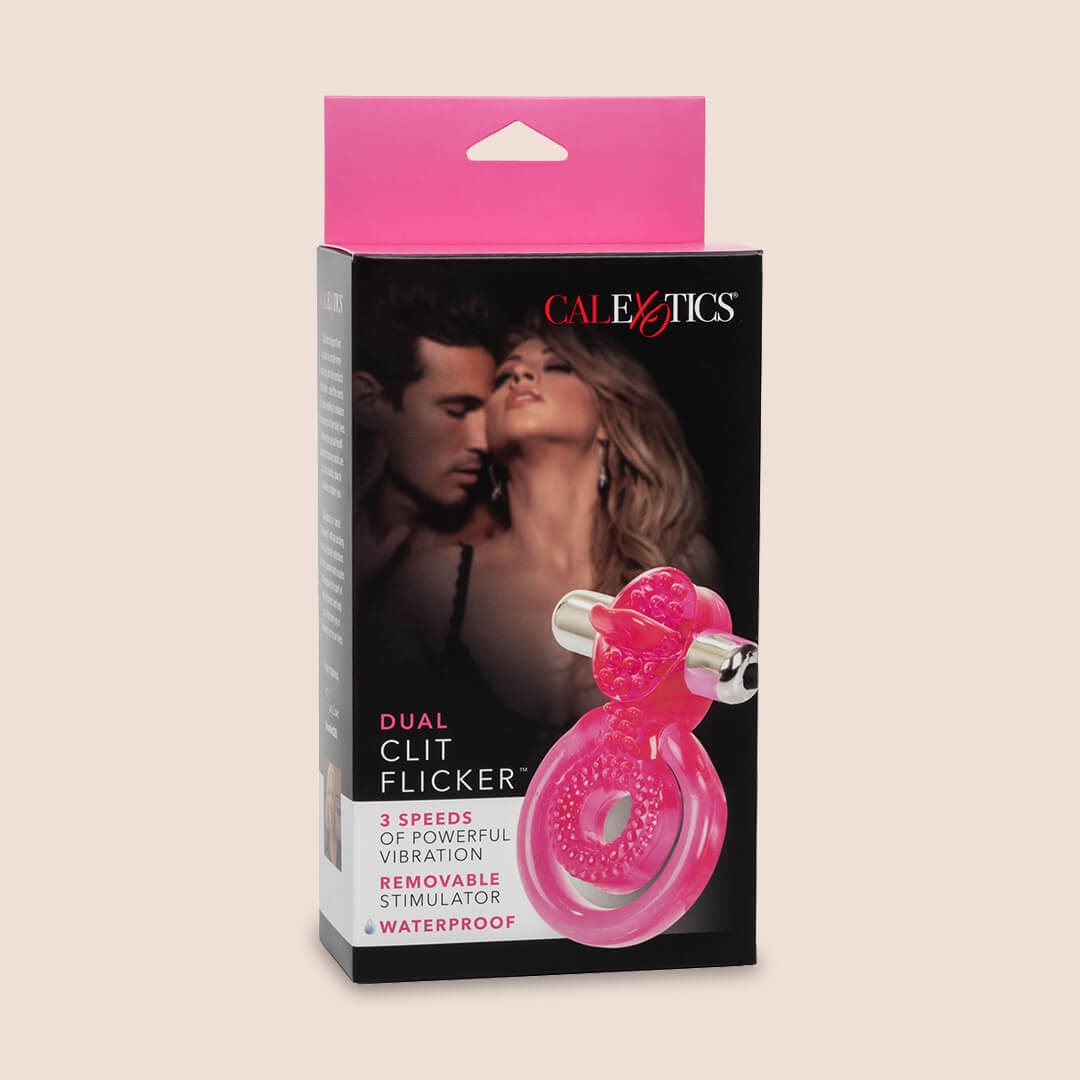 CalExotics Dual Clit Flicker™ | vibrating penis & ball rings