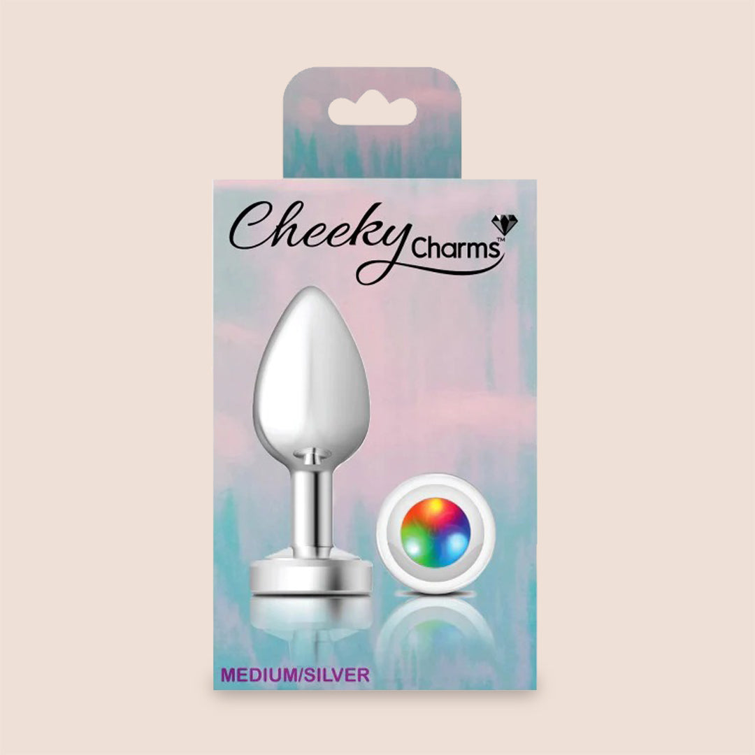 Cheeky Charms Silver Light Up Plug | lightweight metal booty jewelry