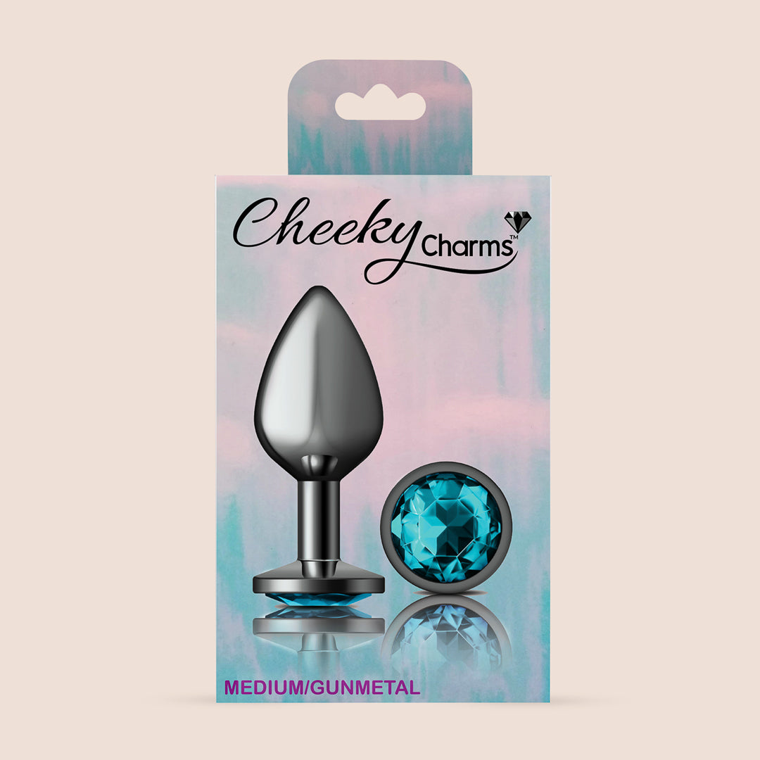 Cheeky Charms Gunmetal Round Plug | lightweight metal booty jewelry