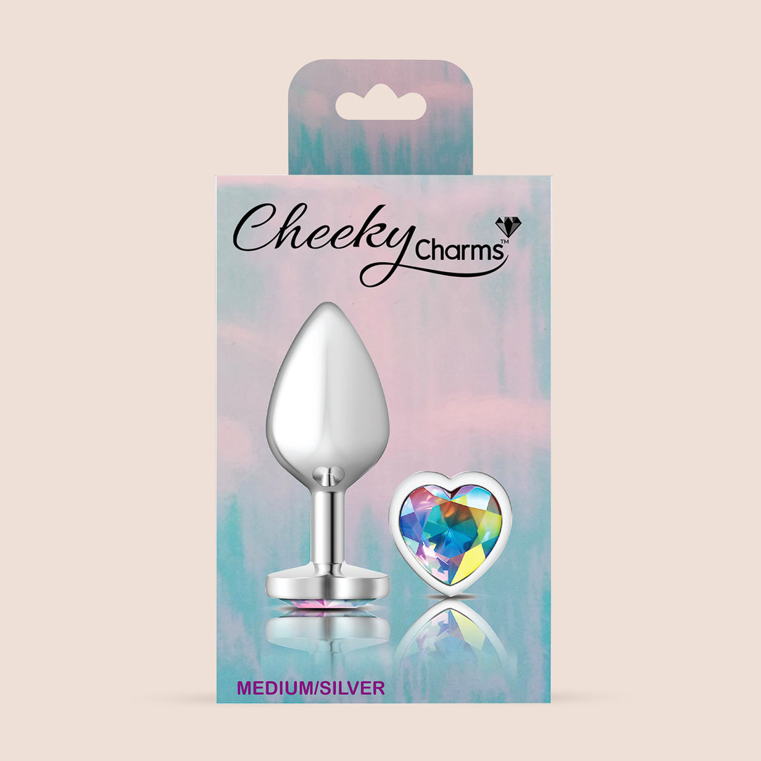 Cheeky Charms Silver Heart Plug | lightweight metal booty jewelry